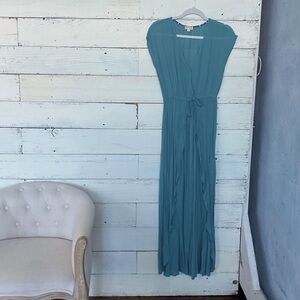 Boho teal dress